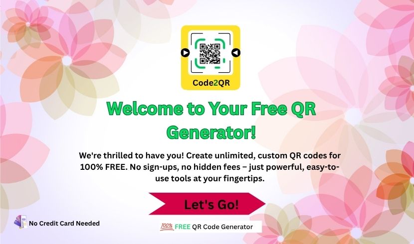 A sample customized QR code with a logo in the center.